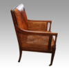 Antique mahogany bergere library chair side