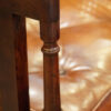 Antique mahogany bergere library chair upright arm