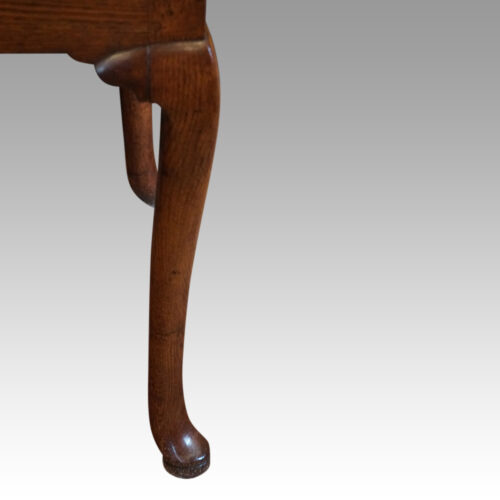 Antique oak lowboy leg detail
