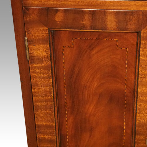 Georgian mahogany small chiffonier door detail