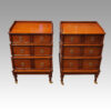 Pair Georgian style bedside chests