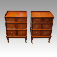 Pair Georgian style bedside chests