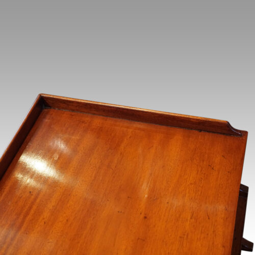 Pair Georgian style bedside chests top