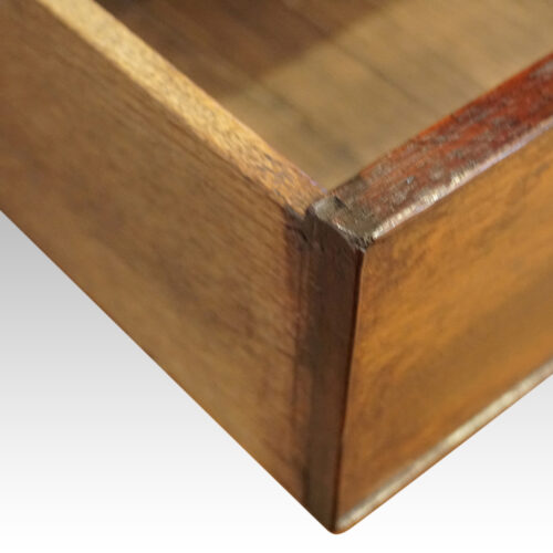 Small George III mahogany chest drawer lining