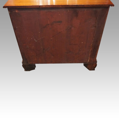 Small George III mahogany chest rear