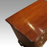 Small George III mahogany chest top end