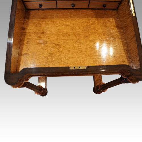 Victorian inlaid walnut Davenport desk maple