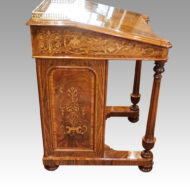 Victorian inlaid walnut Davenport desk side