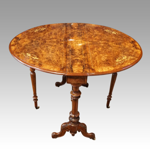 Victorian inlaid walnut Sutherland table