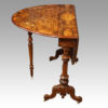 Victorian inlaid walnut Sutherland table one leaf up