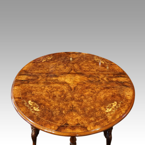 Victorian inlaid walnut Sutherland table top (2)
