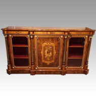 Victorian inlaid walnut credenza