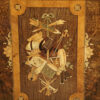 Victorian inlaid walnut credenza panel 1