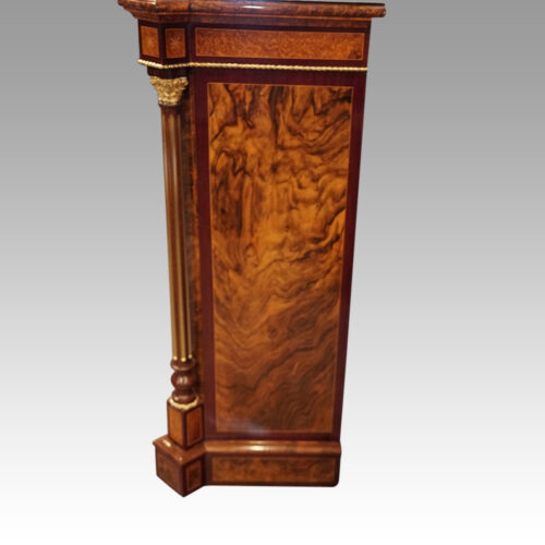 Victorian inlaid walnut credenza side
