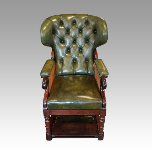 Victorian mahogany reclining reading chair