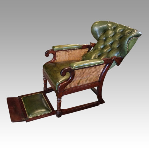 Victorian mahogany reclining reading chair