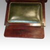 Victorian mahogany reclining reading chair footrest detail