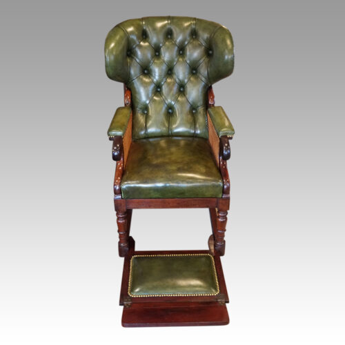 Victorian mahogany reclining reading chair slide
