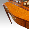 Victorian satinwood inlaid display cabinet angle top