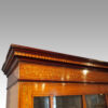 Victorian satinwood inlaid display cabinet cornice corner