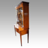 Victorian satinwood inlaid display cabinet side