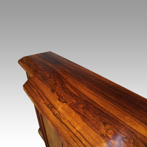 William IV rosewood breakfront side cabinet top end