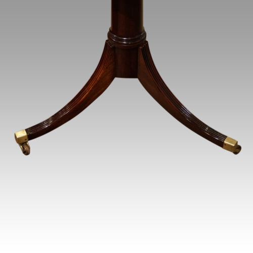 Antique mahogany twin pillar dining table base