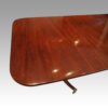 Antique mahogany twin pillar dining table end round corner