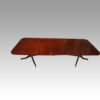 Antique mahogany twin pillar dining table top 1