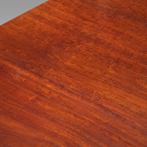 Antique mahogany twin pillar dining table top up detail colour