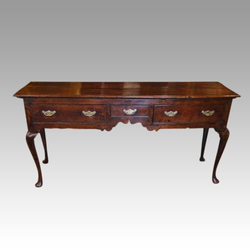 Antique oak serving dresser base front