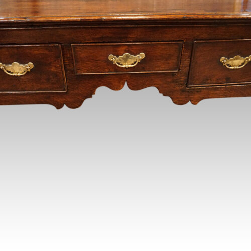 Antique oak serving dresser base middle drawer