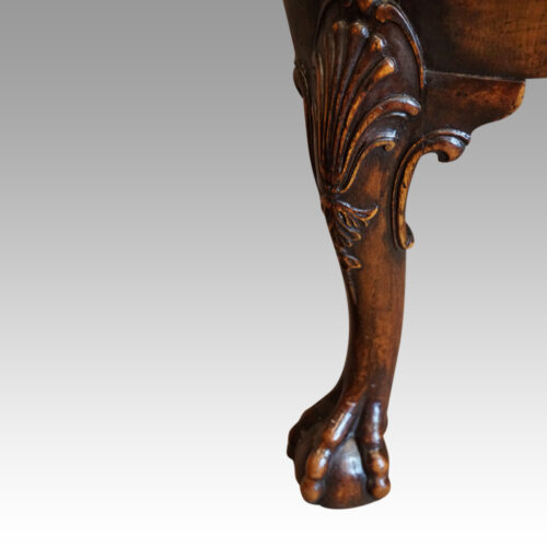 George I style walnut armchair front leg