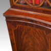 George V mahogany breakfront bookcase bed detail