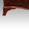 George V mahogany breakfront bookcase splay feet