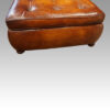 Large leather banquette pouffe border