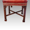 Pair of Chinese Chippendale mahogany stools detail