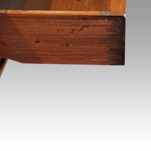 Victorian burr walnut pedestal desk dovetails
