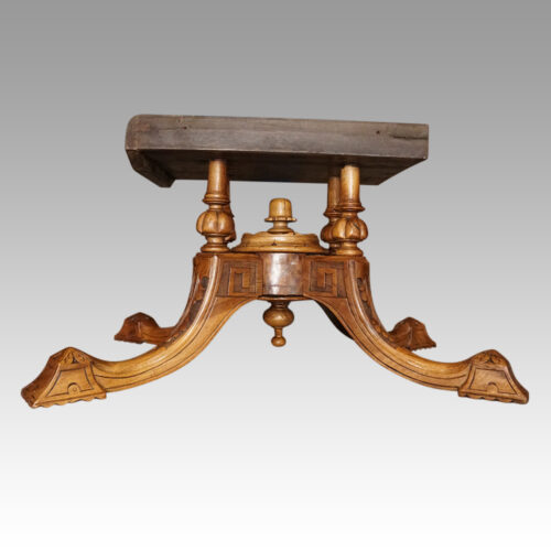 Victorian inlaid walnut coffee table base
