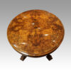 Victorian inlaid walnut coffee table end view