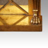19thc Empire gilt console table claw foot