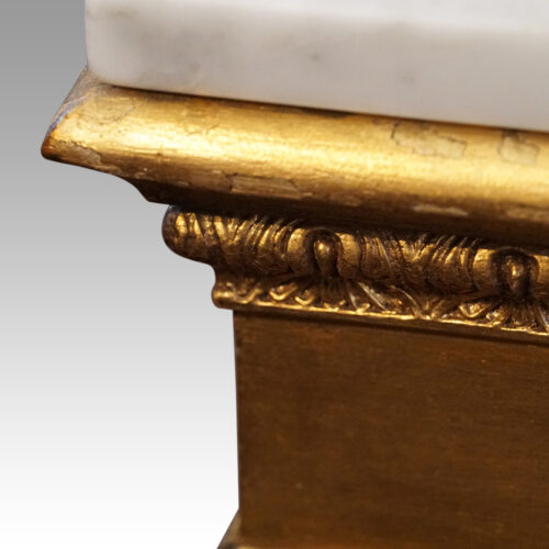 19thc Empire gilt console table edge moulding