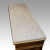 19thc Empire gilt console table variegated marble top