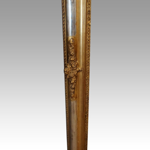 19thc. gold and platinum leaf mirror detail decoration