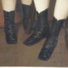 19thc. primitive portrait of children boots