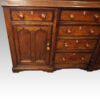 Antique oak Gothic kitchen dresser base detail