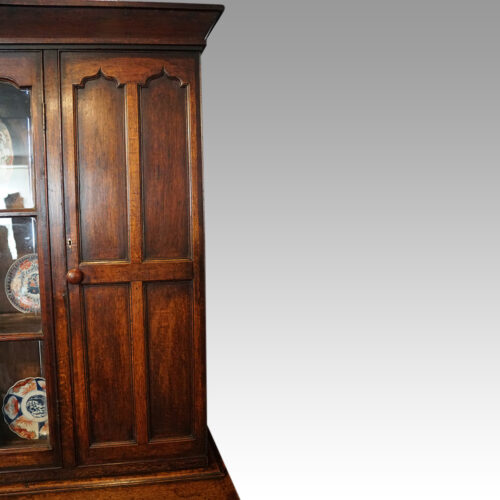 Antique oak Gothic kitchen dresser cupboard door
