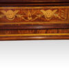 Edwardian inlaid mahogany glazed bookcase frieze detail inlay