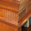 Edwardian narrow open bookcase corner