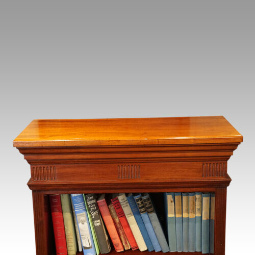 Edwardian narrow open bookcase top